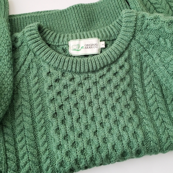 Original Aran Co. Green Merino Wool Sweater - Picture 9 of 14